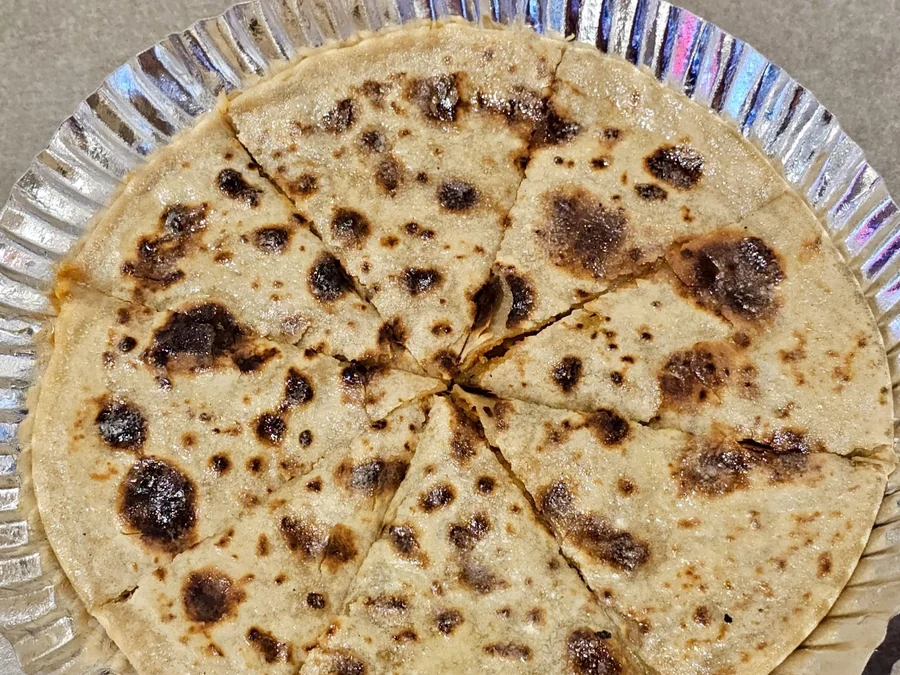 Aloo Paratha — Naan & Salad at The Khukuri Restaurant Bar & Grill, Harrisburg, PA