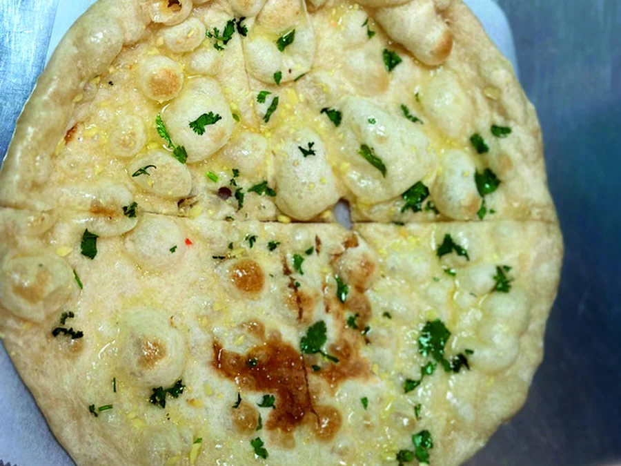 Plain Naan — Naan & Salad at The Khukuri Restaurant Bar & Grill, Harrisburg, PA