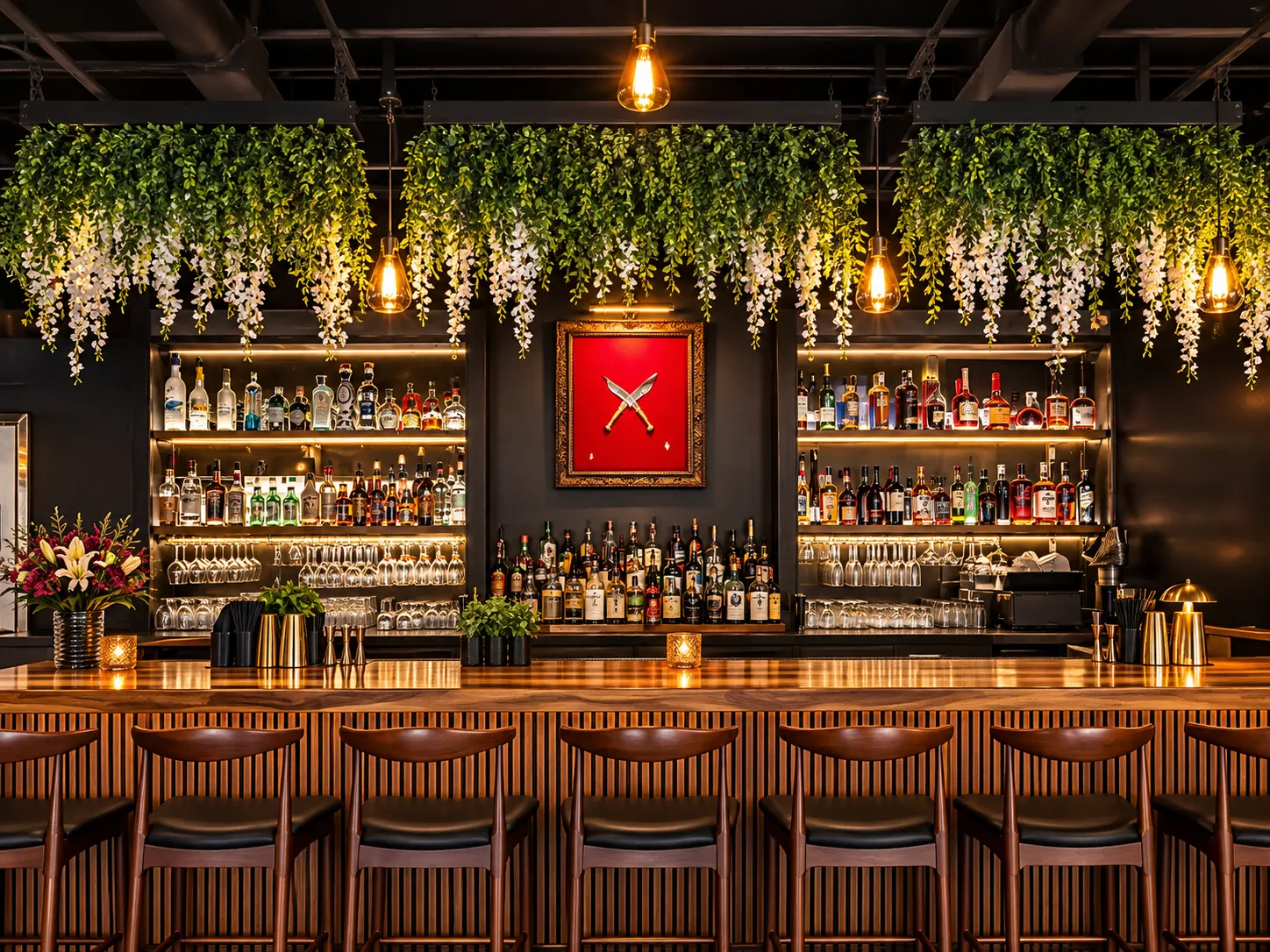 The bar at The Khukuri Restaurant Bar & Grill