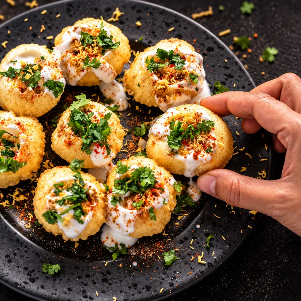 Dahi Puchka — Veg Appetizers at The Khukuri Restaurant Bar & Grill, Harrisburg, PA