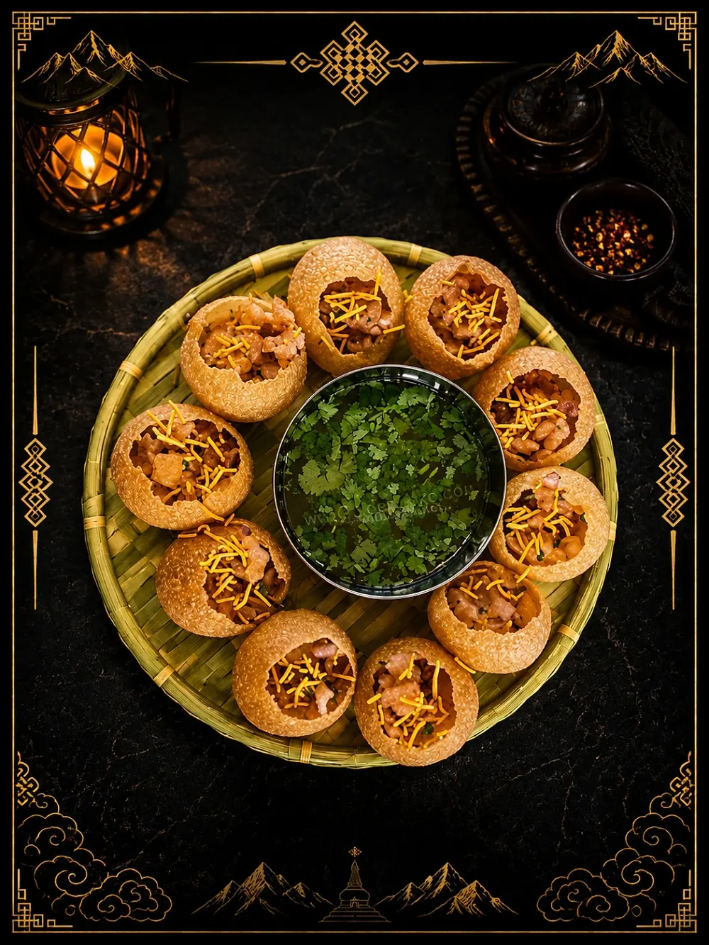 Pani Puri — Veg Appetizers at The Khukuri Restaurant Bar & Grill, Harrisburg, PA